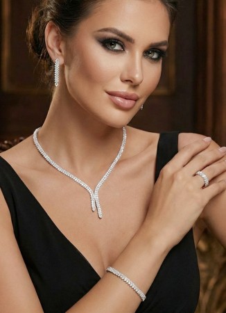Set Necklace Wedding Henna Engagement Jewelry Set Models