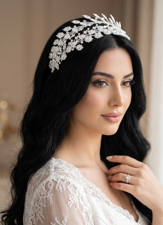 Zircon Stone Hair Accessories Models Wedding Henna Engagement Bride						
