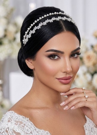 Zircon Stone Hair Accessory Models Wedding Henna Engagement Bride