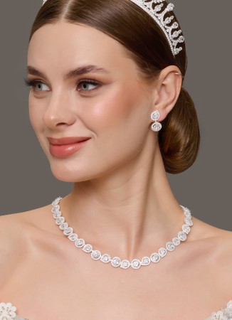 Zircon Set Necklace Wedding Henna Engagement Jewelry Set Models