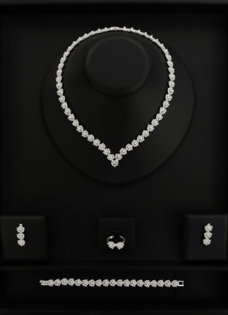 Zircon Set Necklace Wedding Henna Engagement Jewelry Set Models