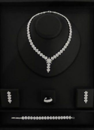 Zircon Set Necklace Wedding Henna Engagement Jewelry Set Models