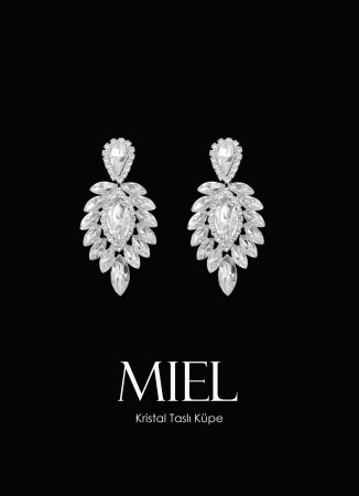 Crystal Stone Earrings Engagement Wedding Design Henna Stylish Earring Models