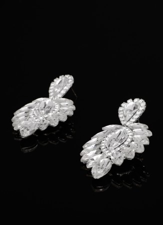 Crystal Stone Earrings Engagement Wedding Design Henna Stylish Earring Models