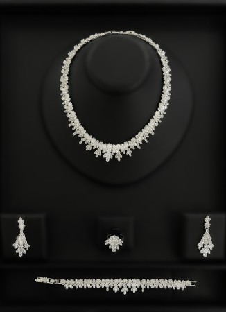 Zircon Set Necklace Wedding Henna Engagement Jewelry Set Models