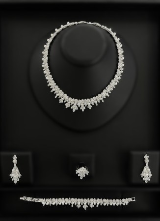 Zircon Set Necklace Wedding Henna Engagement Jewelry Set Models