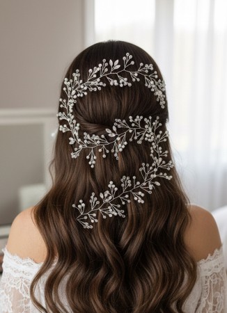 Crystal Stone Hair Accessories Models Wedding Henna Engagement Bride