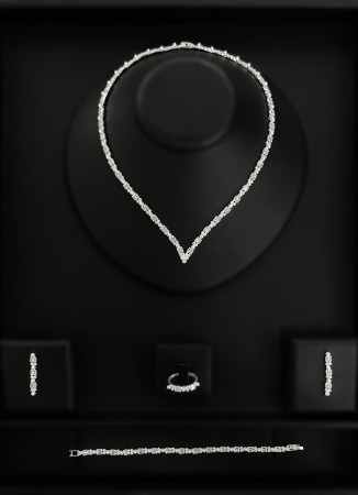 Zircon Set Necklace Wedding Henna Engagement Jewelry Set Models
