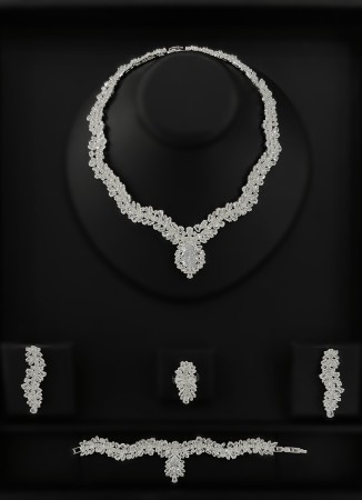 Zircon Set Necklace Wedding Henna Engagement Jewelry Set Models