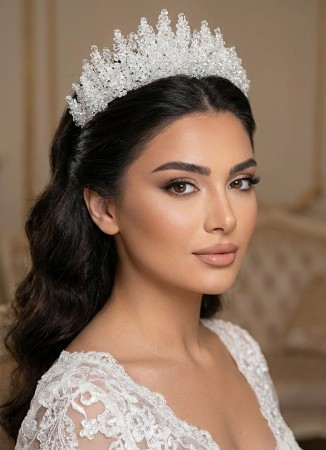Hair Accessory Models with Zircon Stones for Weddings, Henna Nights, Engagements, and Brides