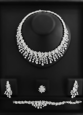 Zircon Set Necklace Wedding Henna Engagement Jewelry Set Models