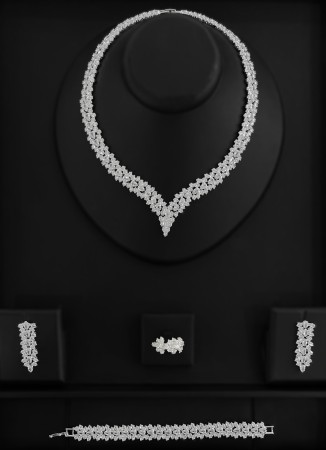 Zircon Set Necklace Wedding Henna Engagement Jewelry Set Models