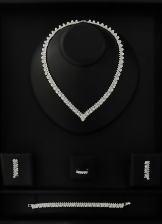 Zircon Set Necklace Wedding Henna Engagement Jewelry Set Models