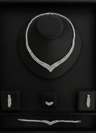 Zircon Set Necklace Wedding Henna Engagement Jewelry Set Models