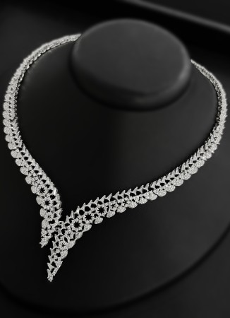 Zircon Set Necklace Wedding Henna Engagement Jewelry Set Models