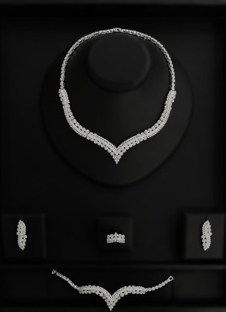 Zircon Set Necklace Wedding Henna Engagement Jewelry Set Models