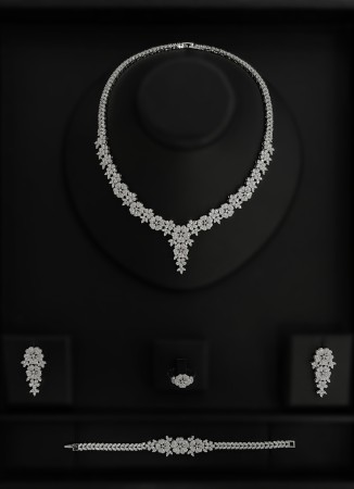 Zircon Set Necklace Wedding Henna Engagement Jewelry Set Models