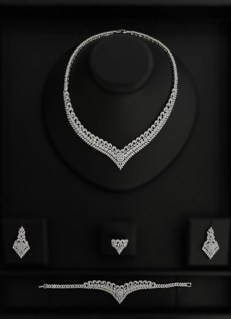 Zircon Set Necklace Wedding Henna Engagement Jewelry Set Models