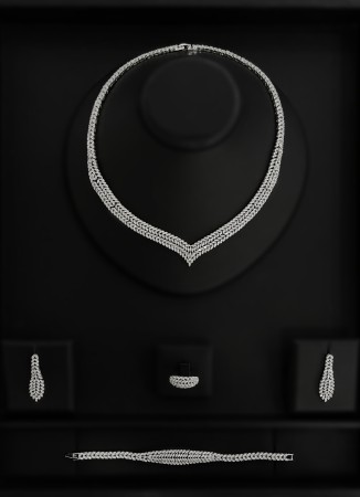 Zircon Set Necklace Wedding Henna Engagement Jewelry Set Models