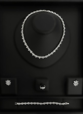 Zircon Set Necklace Wedding Henna Engagement Jewelry Set Models