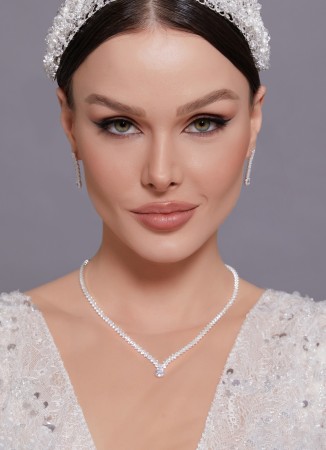 Zircon Set Necklace Wedding Henna Engagement Jewelry Set Models