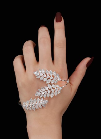 Adjustable Zircon Stone Hand Sword Henna Wedding Hand Accessories