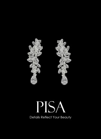 Zircon Stone Earrings Engagement Wedding Design Henna Stylish Earring Models