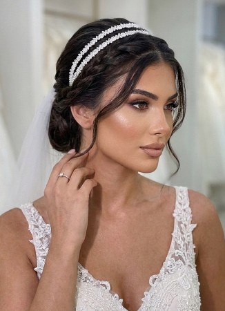 Zircon Stone Hair Accessories Models Wedding Henna Engagement Bride