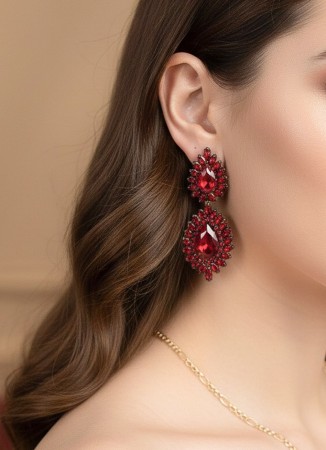 Galata Zircon Stone Earrings Honey Wedding Wedding Bridal Engagement Accessories
