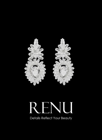 Zircon Stone Earrings Engagement Wedding Design Henna Earring Models Stylish Earrings