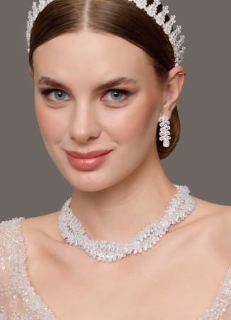 Zircon Set Necklace Wedding Henna Engagement Jewelry Set Models