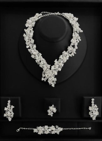Zircon Set Necklace Wedding Henna Engagement Jewelry Set Models