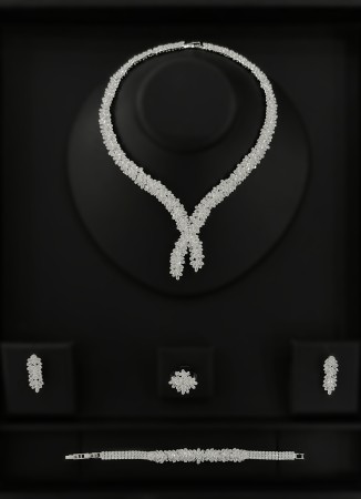 Zircon Set Necklace Wedding Henna Engagement Jewelry Set Models