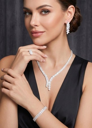 Set Necklace Wedding Henna Engagement Jewelry Set Models
