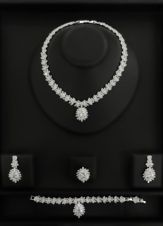Zircon Set Necklace Wedding Henna Engagement Jewelry Set Models