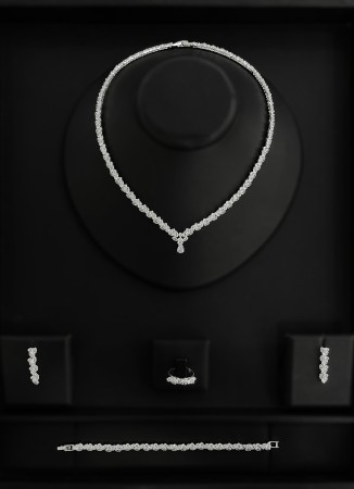 Zircon Set Necklace Wedding Henna Engagement Jewelry Set Models