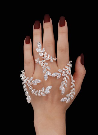 Adjustable Zircon Stone Hand Sword Henna Wedding Hand Accessories