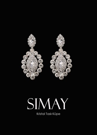 Crystal Stone Earrings Engagement Wedding Design Henna Stylish Earring Models