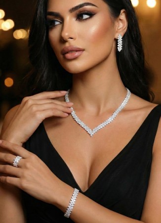 Set Necklace Wedding Henna Engagement Jewelry Set Models