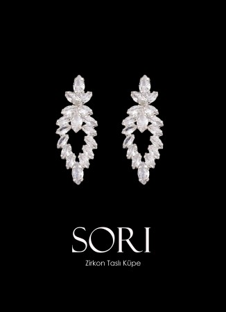 Zircon Stone Earrings Engagement Wedding Design Henna Stylish Earring Models
