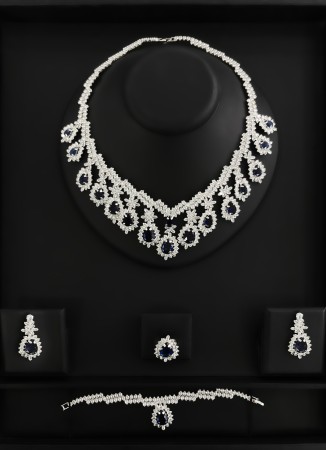 Zircon Set Necklace Wedding Henna Engagement Jewelry Set Models