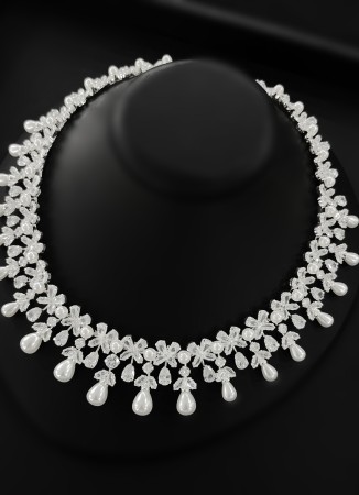 Zircon Set Necklace Wedding Henna Engagement Jewelry Set Models