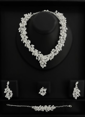 Zircon Set Necklace Wedding Henna Engagement Jewelry Set Models