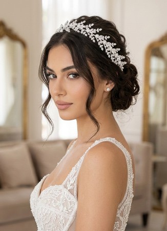 Zircon Stone Hair Accessories Models Design Wedding Henna Engagement Bride						