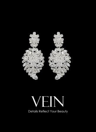 Zircon Stone Earrings Engagement Wedding Design Henna Stylish Earring Models