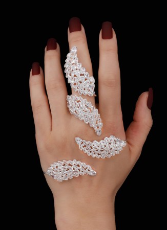 Adjustable Zircon Stone Hand Sword Henna Wedding Hand Accessories