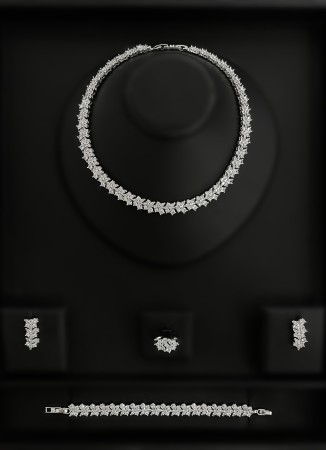 Zircon Set Necklace Wedding Henna Engagement Jewelry Set Models