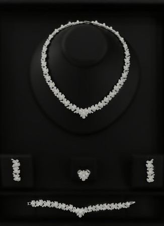 Zircon Set Necklace Wedding Henna Engagement Jewelry Set Models