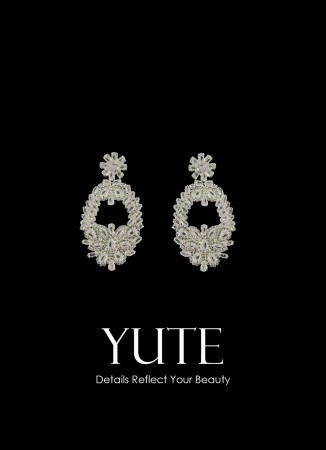 Zircon Stone Earrings Engagement Wedding Design Henna Stylish Earring Models