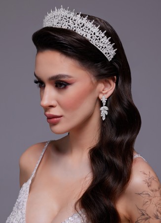 Bridal Crown Models Zircon Stone Wedding Engagement